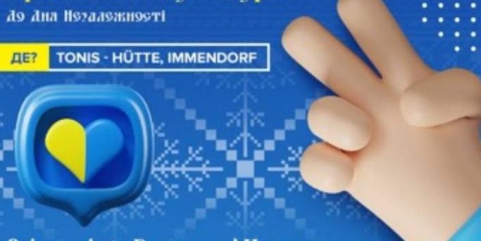 Symbolbild mit einem Handzeichen und einem farbigen Herzsymbol auf blauem Hintergrund.